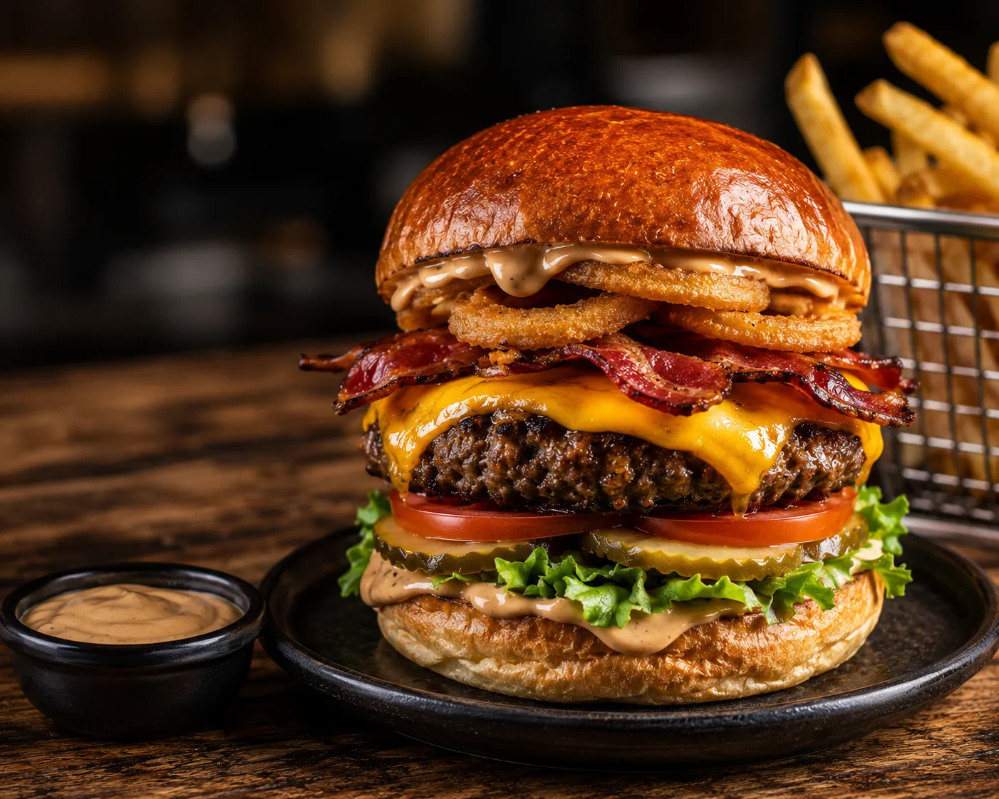 Creative burgers and mains at Zillionaires Café & Bar south Edmonton
